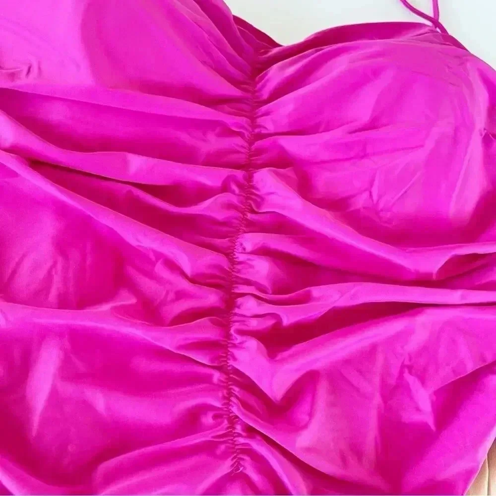 J Crew Plus Ruched sweetheart one piece Swimsuit Radiant Fuchsia Size 24 NWT